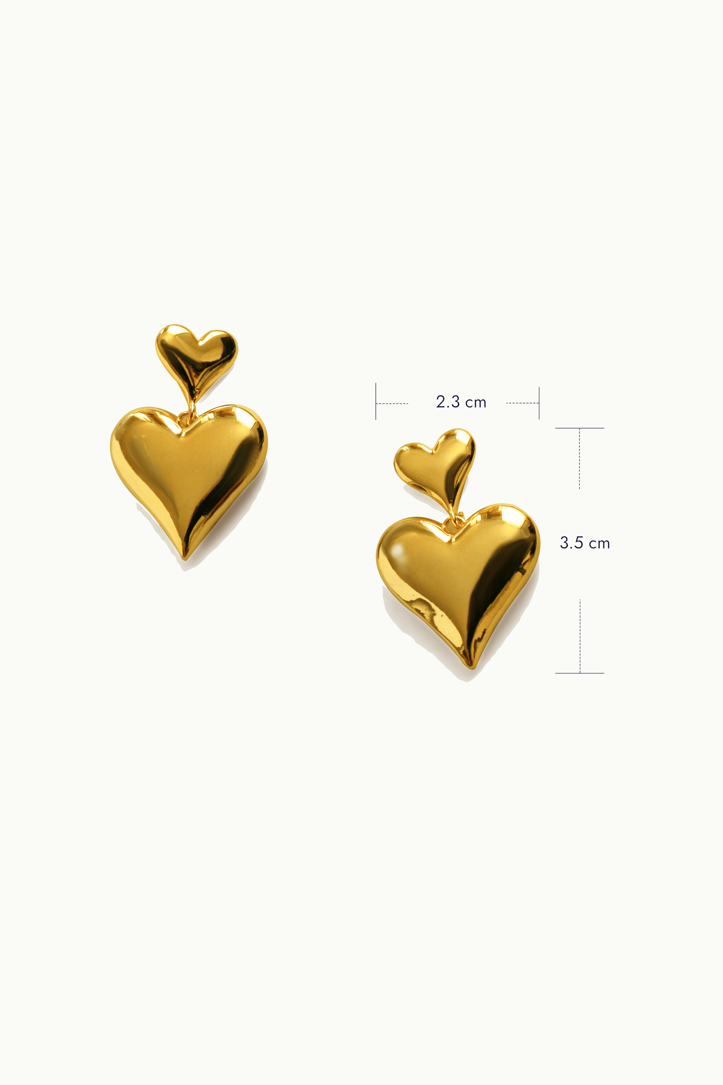 BOUCLES D'OREILLES PENDANTES Coeur