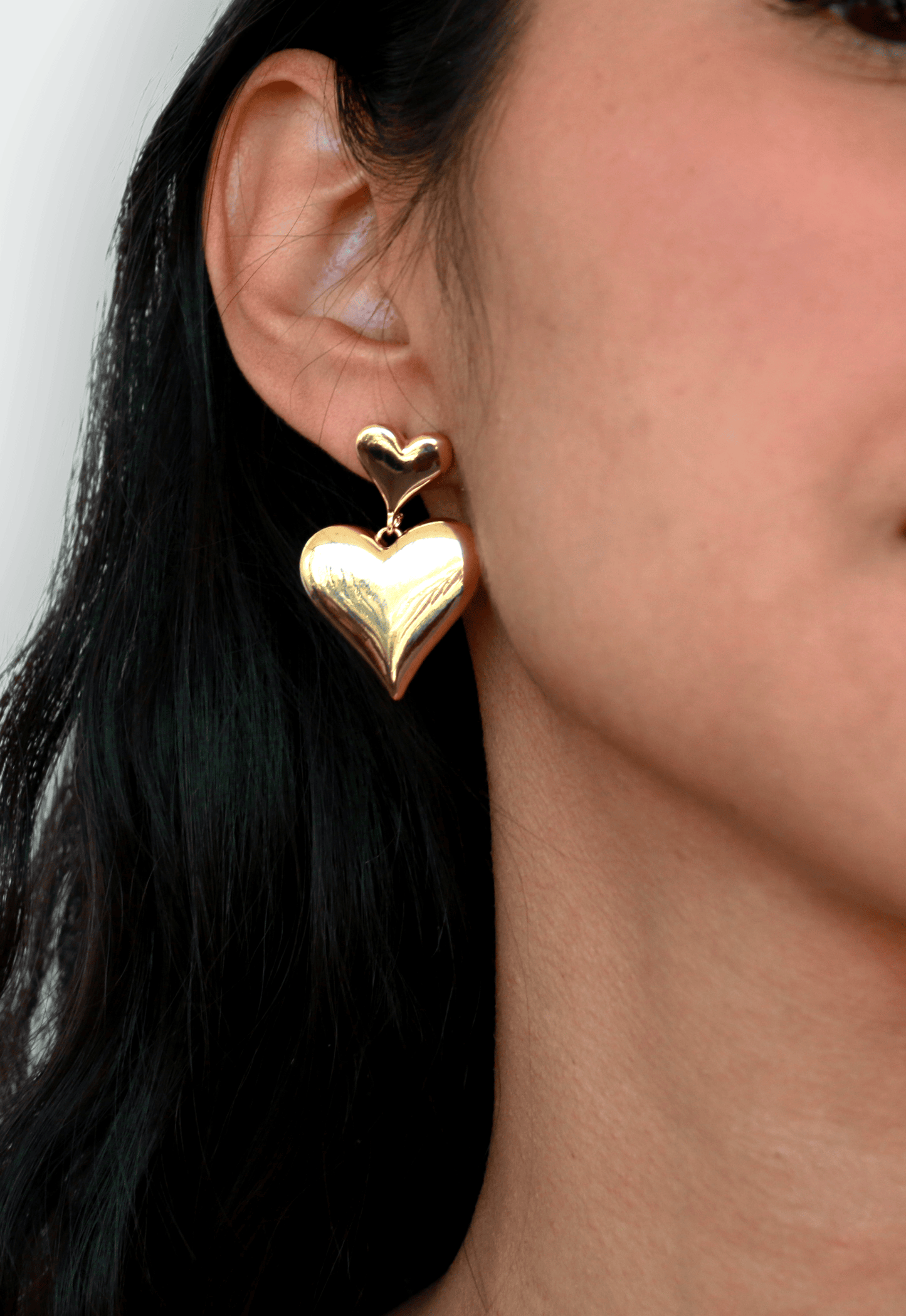 BOUCLES D'OREILLES PENDANTES Coeur