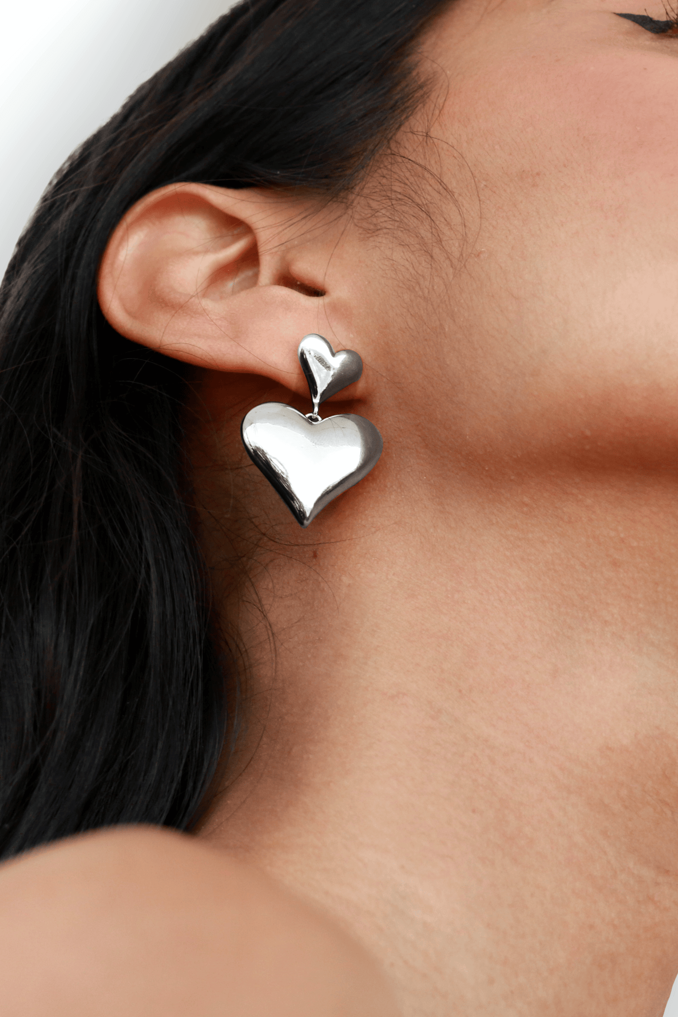 BOUCLES D'OREILLES PENDANTES Coeur