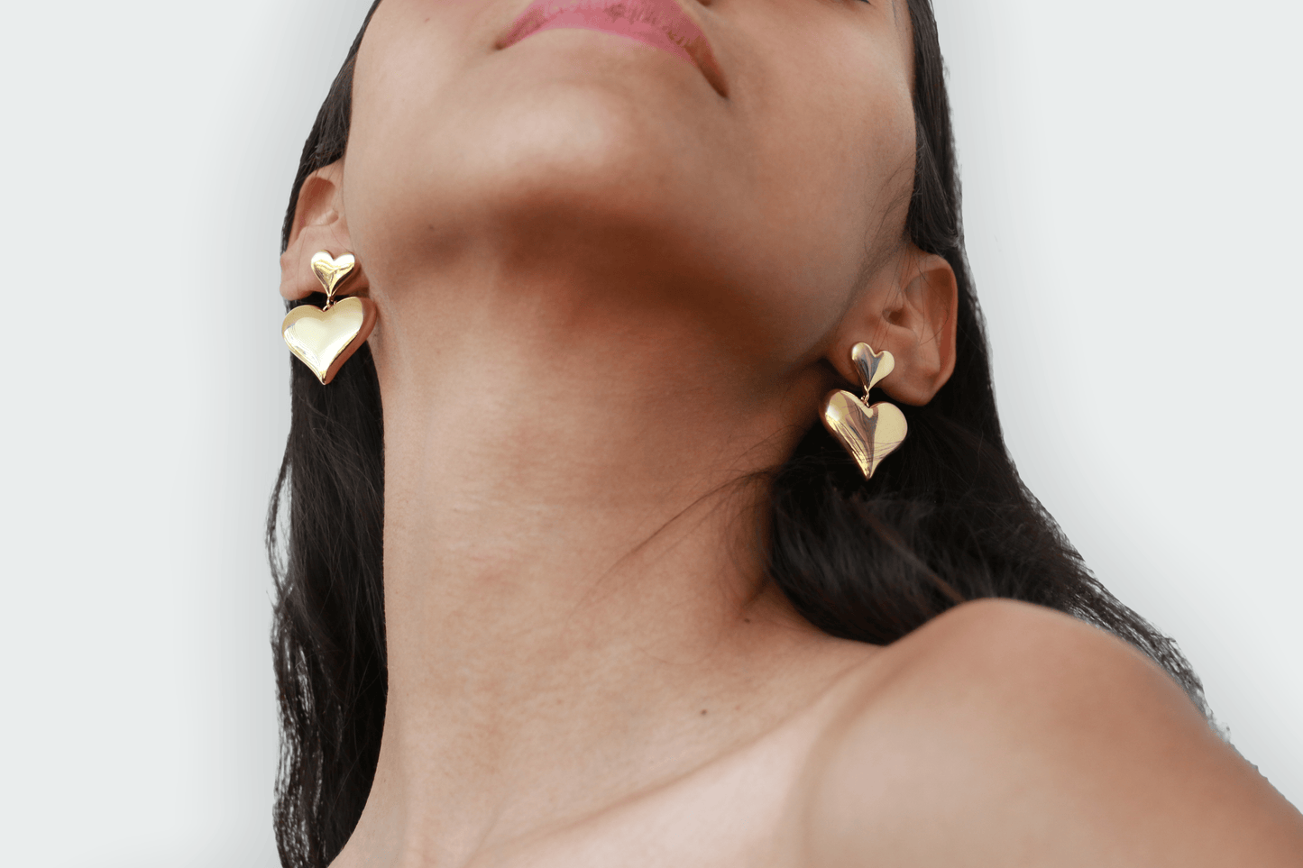BOUCLES D'OREILLES PENDANTES  Coeur